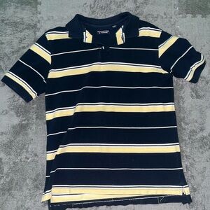 Vintage Charlie Brown striped flannel polo. Roundtree & yorke